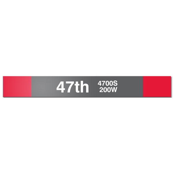 47th (Red) Station Sign - CTAGifts.com