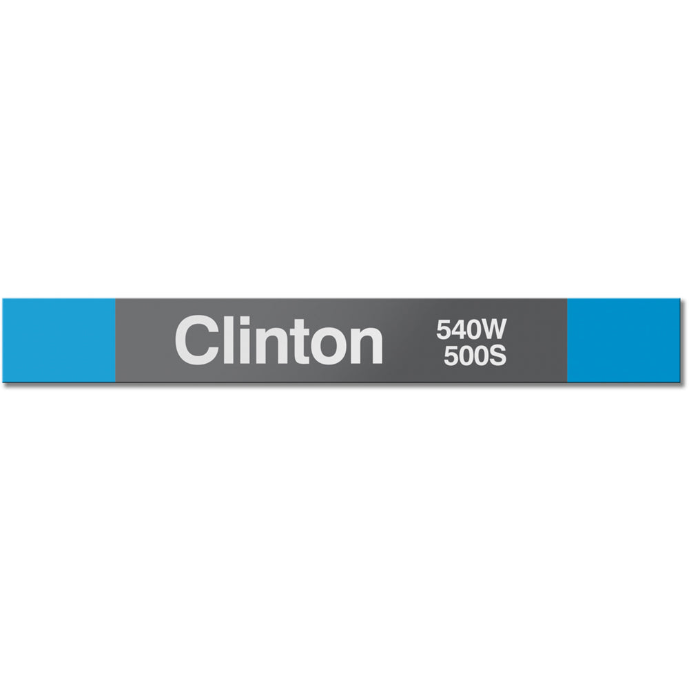 Clinton (Blue) Station Sign - CTAGifts.com