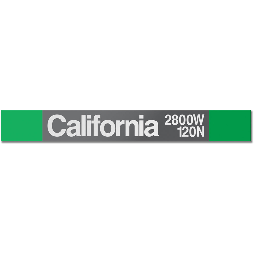 California (Green) Station Sign - CTAGifts.com