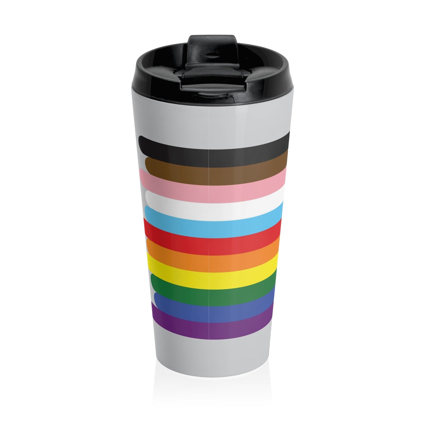 All Aboard (on Black) Travel Mug