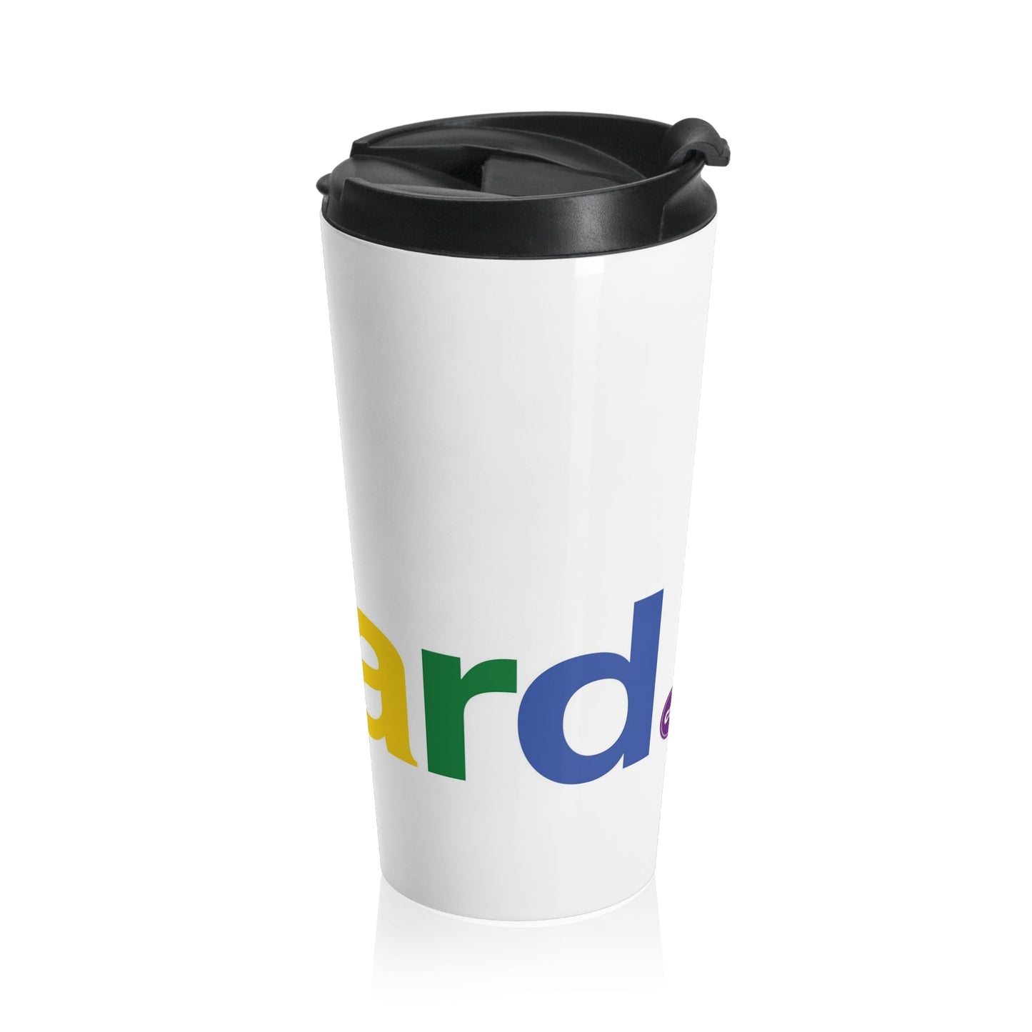 All Aboard (on White) Travel Mug