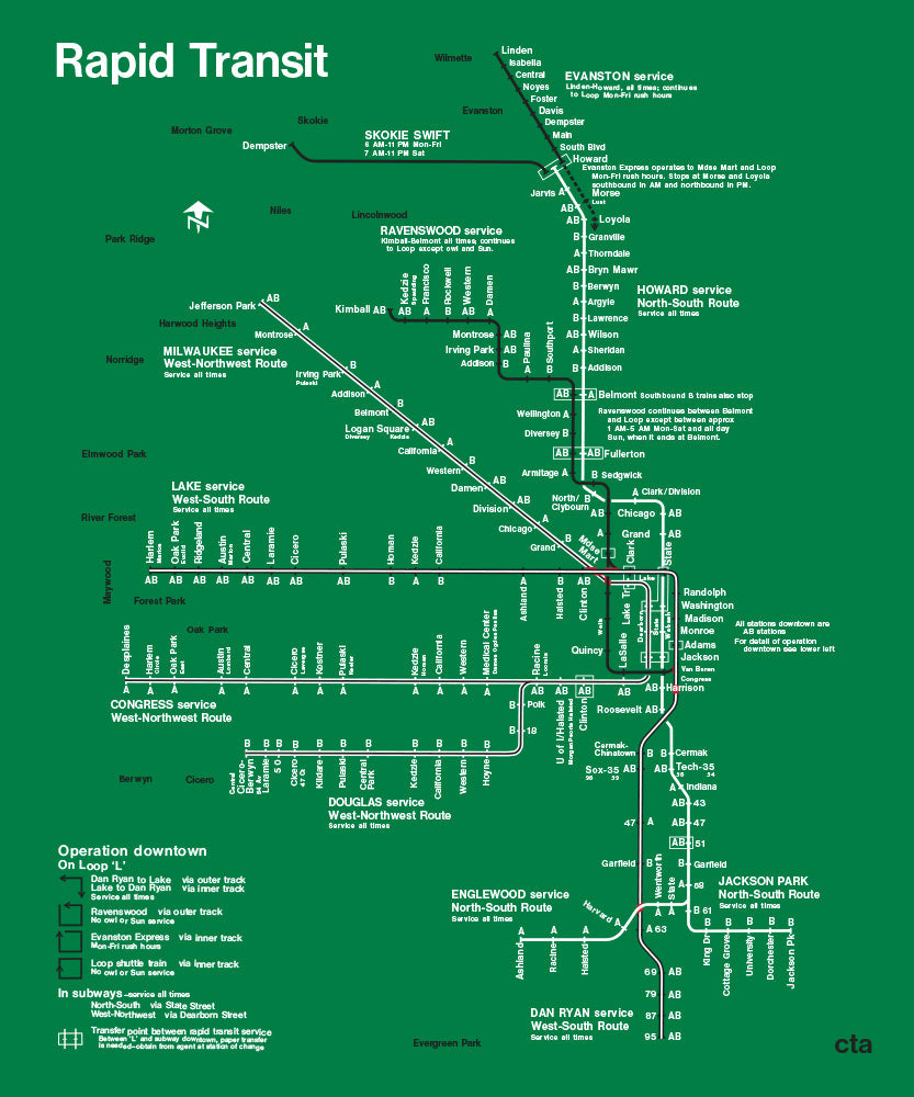 1970 KDR Map B Station Print