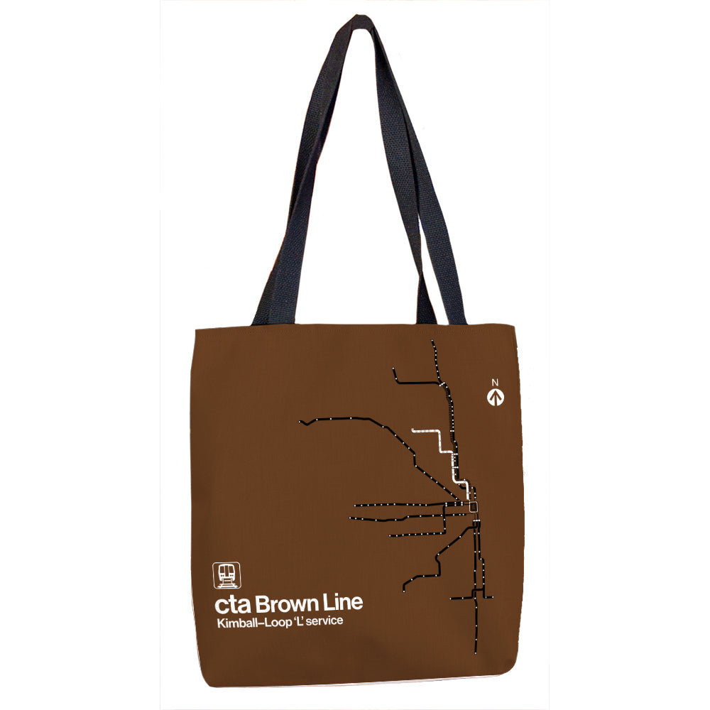 Brown Line Art Tote Bag