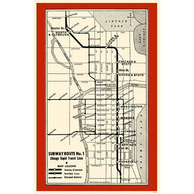Subway Route No 1 Magnet - CTAGifts.com