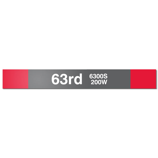 63rd Station Sign - CTAGifts.com