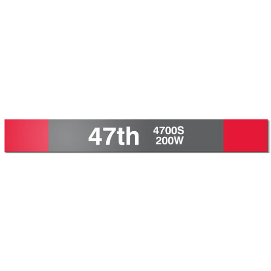 47th (Red) Station Sign - CTAGifts.com