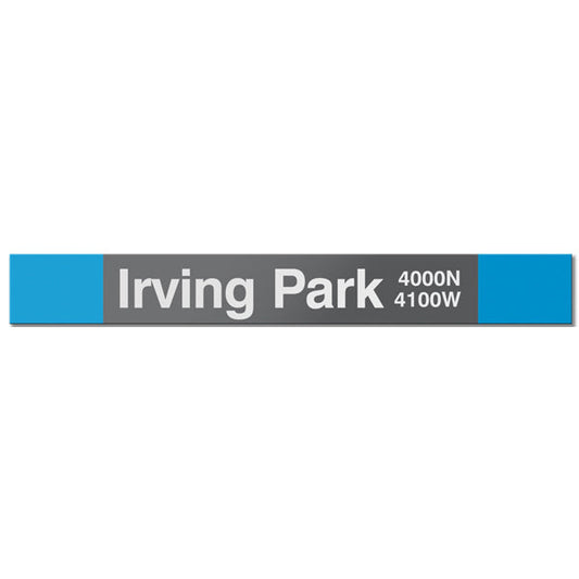 Irving Park (Blue) Station Sign - CTAGifts.com