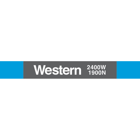 Western @ Milwaukee (Blue 2400W 1900N) Station Sign