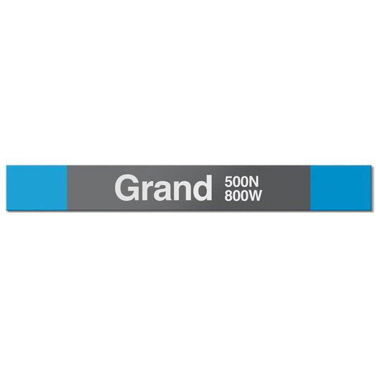 Grand (Blue) Station Sign - CTAGifts.com