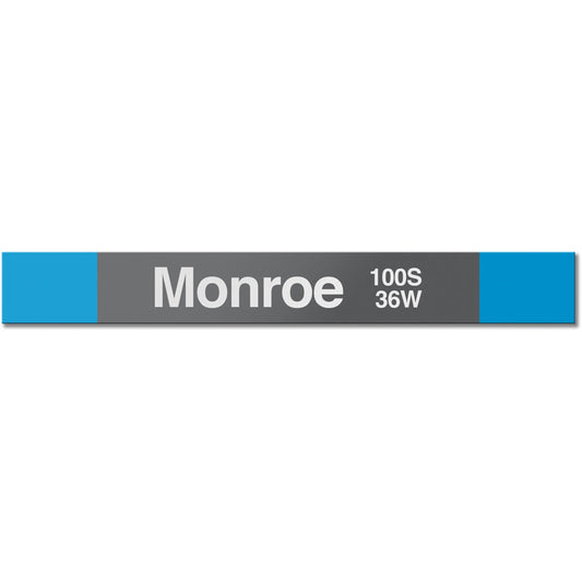 Monroe (Blue) Station Sign - CTAGifts.com