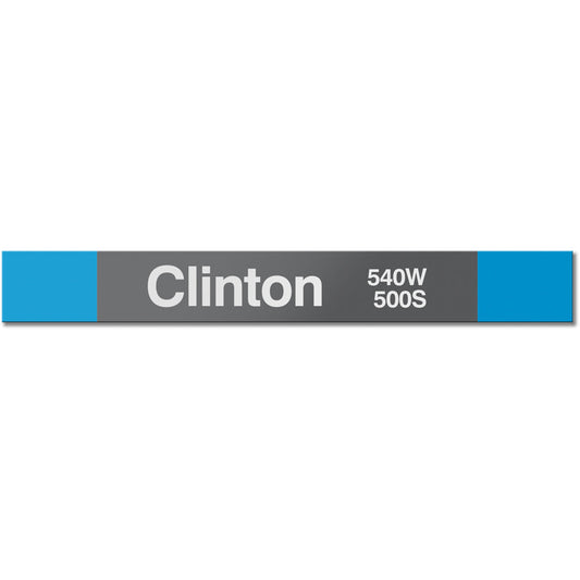 Clinton (Blue) Station Sign - CTAGifts.com