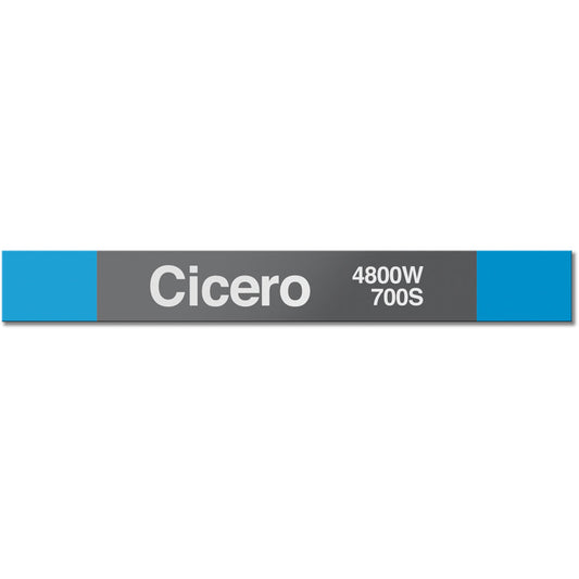 Cicero (Blue) Station Sign - CTAGifts.com