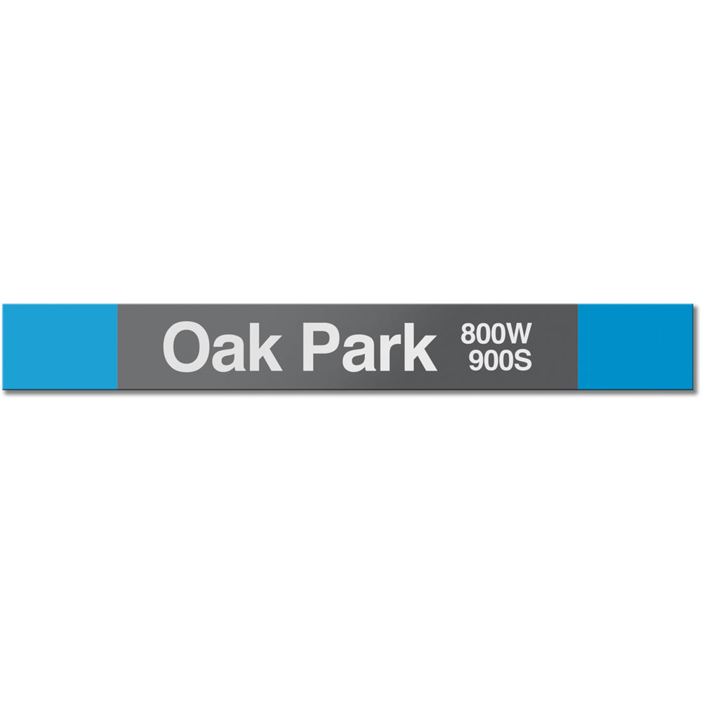 Oak Park (Blue) Station Sign - CTAGifts.com