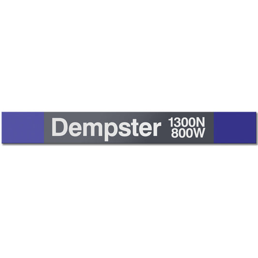 Dempster (Purple) Station Sign - CTAGifts.com