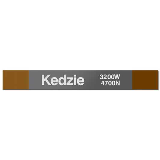 Kedzie (Brown) Station Sign - CTAGifts.com