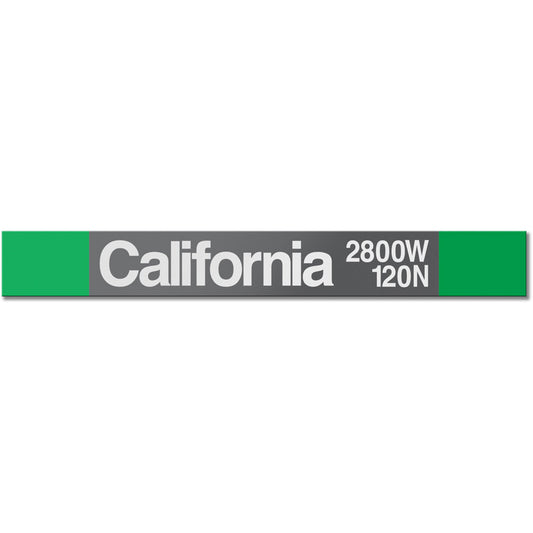 California (Green) Station Sign - CTAGifts.com