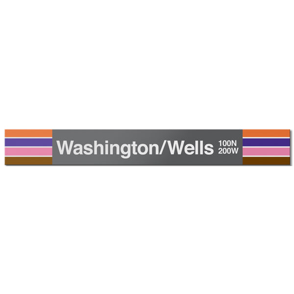 Washington/Wells (Loop) Station Sign - CTAGifts.com