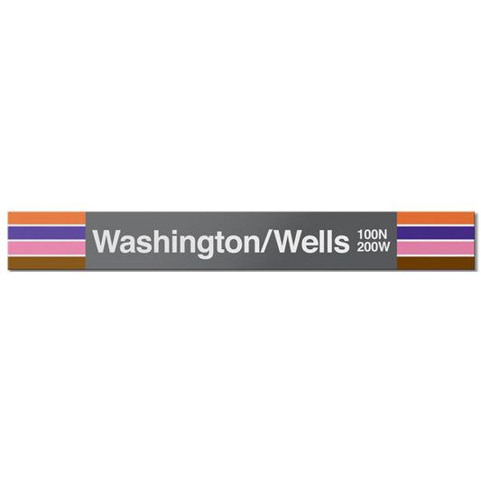 Washington/Wells (Loop) Station Sign - CTAGifts.com