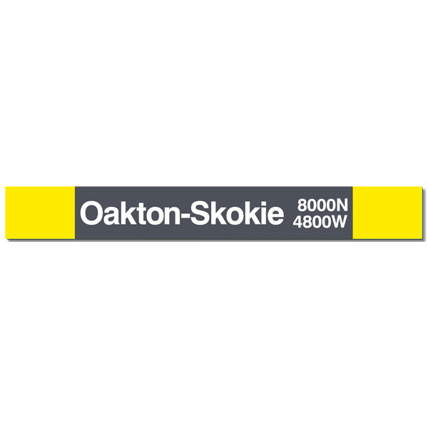 Skokie Vintage Station Sign - CTAGifts.com