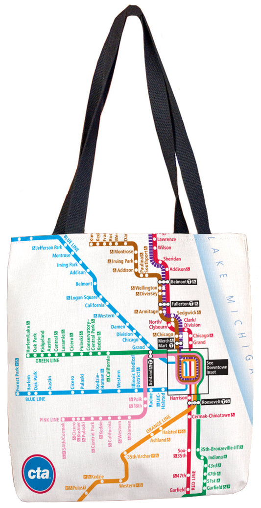 "L" Map (Detail) Tote Bag - CTAGifts.com