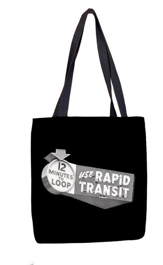 12 Minutes to Loop (Black) Tote Bag - CTAGifts.com