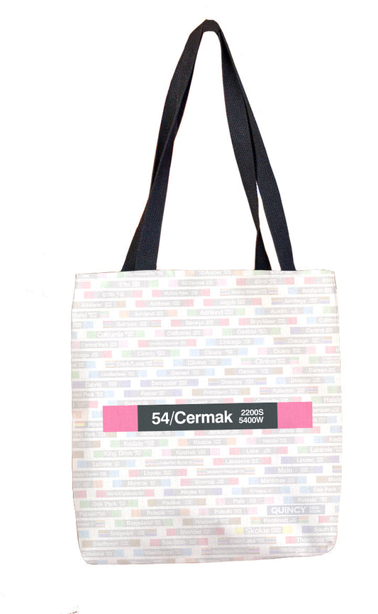 54th/Cermak Tote Bag - CTAGifts.com