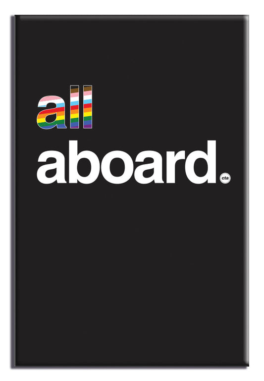 All Aboard (on Black) Magnet