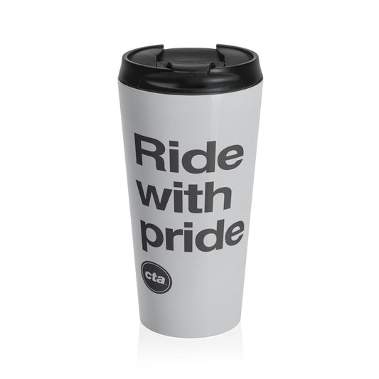 All Aboard (on Black) Travel Mug