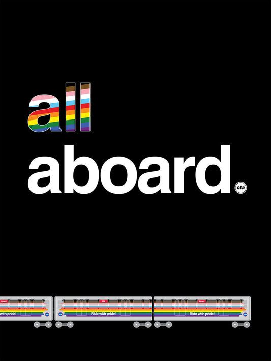All Aboard (on Black) Poster
