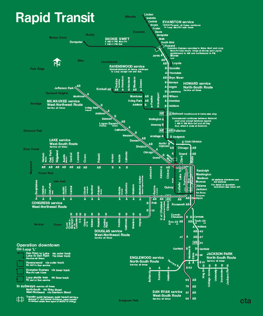 1970 KDR Map B Station Print
