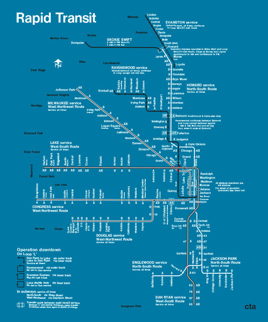 1970 KDR Map AB Station Print
