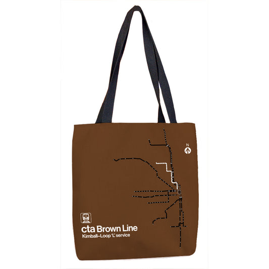 Brown Line Art Tote Bag